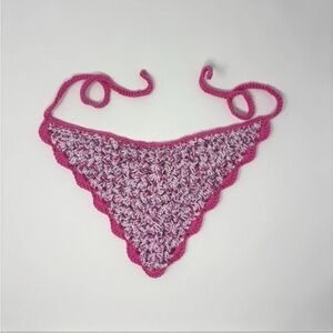 Pink/Purple Confetti Granny Crochet Bandana